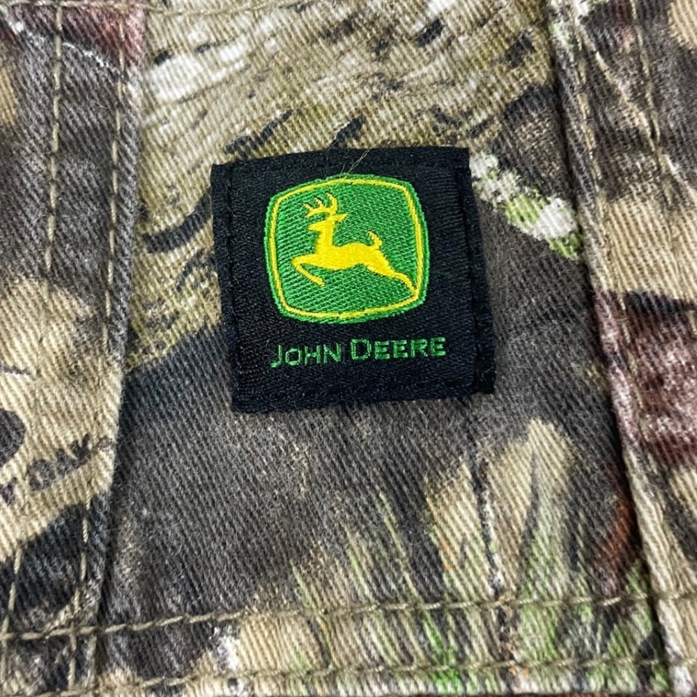 John Deere Toddler Boys Mossy Oak Camo Bib Overalls 3T Cotton Hunting Style - Picture 2 of 4